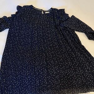Vineyard Vines Navy Dress with White Dots